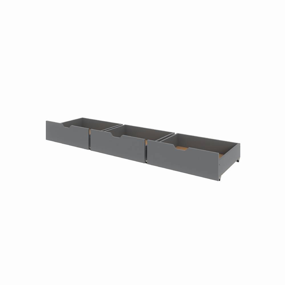 Ліжко односпальне з ящиками Еверест Комфорт 3 193х84х59 см Графіт (EVR-074630)