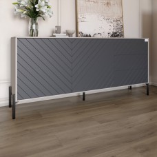 Комод с черными металлическими ножками LION Амарант 168x40x76,5 см Кашемир/Графитовый (LION-041891)