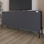 Тумба под телевизор с черными металлическими ножками LION Амарант 168x40x76,5 см Антрацит/Графітовий (LION-043002)