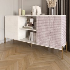 Комод открытый на золотых металлических ножках LION Грей Бетон Style/Камень (LION-042803)