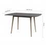 Дерев'яний розкладний обідній стіл LION Маямі-3 Самоа Димчастий 90х60/90х120 (LION-041274)