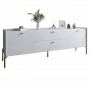 Тумба под телевизор с ящиками LION Wood с золотыми ножками 160х65х40 см. Бетон style (LION-043109)