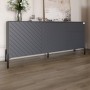 Комод с черными металлическими ножками LION Амарант 168x40x76,5 см Антрацит/Графитовый (LION-041878)