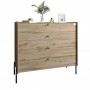 Комод с 4 ящиками LION Wood с черными ножками 100х90х45 см Дуб Аппалачи (LION-042977)