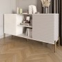 Комод открытый на золотых металлических ножках LION Грей Бетон Style/Кашемир (LION-042893)