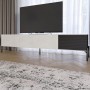 Тумба під телевізор на чорних металевих ніжках LION Грей Бетон Style/Асфальт (LION-042473)
