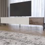Тумба під телевізор на чорних металевих ніжках LION Грей Бетон Style/Дерево (LION-042518)