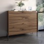 Комод із 4 шухлядами LION Wood із чорними ніжками 100х90х45 см Дуб Ліворно (LION-042979)