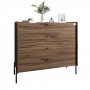 Комод із 4 шухлядами LION Wood із чорними ніжками 100х90х45 см Дуб Ліворно (LION-042979)
