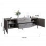 Тумба під телевізор з шухлядами LION Wood з золотими ніжками 160х65х40 см Дуб Аппалачі (LION-043112)