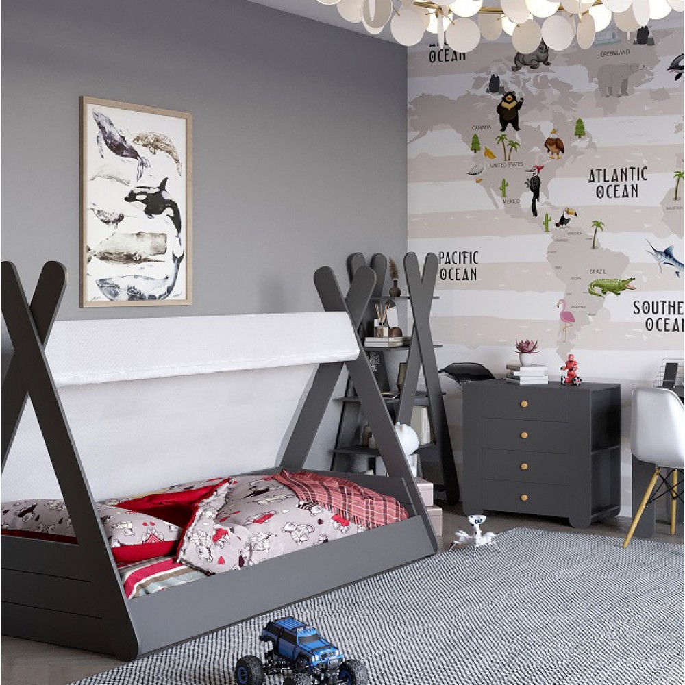 Дитяче ліжко з балдахіном LION Інді Німфея Альба (LION-041438)