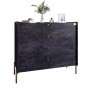 Комод с 4 ящиками LION Wood с золотыми ножками 100х90х45 см Бетон темный (LION-042960)