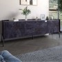 Тумба под телевизор с ящиками LION Wood с черными ножками 160х65х40 см Бетон темный (LION-043124)