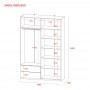 Шафа для одягу Doros Лукас Дуб Сонома 160х50х240 (DRS-011619)
