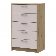 Комод Doros Ронді Дуб Артизан/Кашемір 5 ящиків 60х40х100 DRS-011784 (41516189)