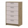 Комод Doros Ронди Дуб Артизан/Кашемир 5 ящиков 60х40х100 DRS-011784 (41516189)