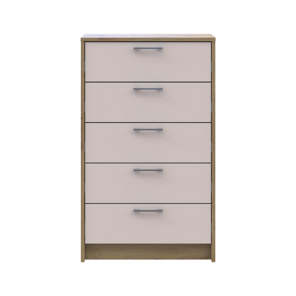 Комод Doros Ронди Дуб Артизан/Кашемир 5 ящиков 60х40х100 DRS-011784 (41516189)