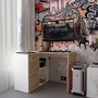 Офисный стол Doros T8 Белый/Дуб Артизан 100х83х75 (DRS-011512)