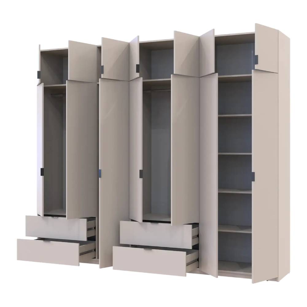 Шафа для одягу Doros Лукас Кашемір 3+4 ДСП 280х50х240 DRS-011716 (42005120)