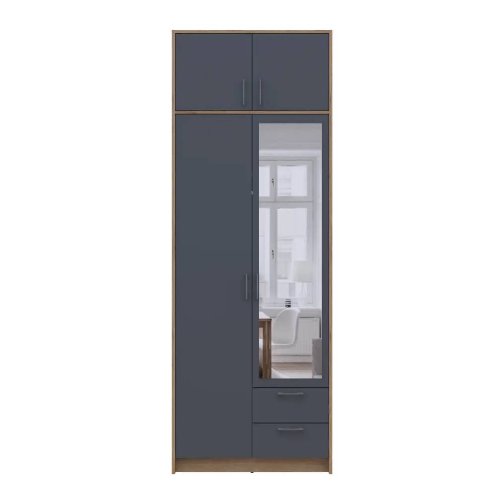 Антресоль Doros Ронді Дуб Артизан/Графіт 2 ДСП 82х52х41 DRS-011606 (80737812)