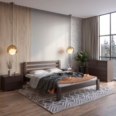 Полуторная деревянная кровать Mebigrand Колумбия Венге 120х190 см (MBG-3312)