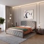 Полуторная деревянная кровать Mebigrand Мехико Венге/Аляска 93 (Серый) 120х190 см (MBG-12169)