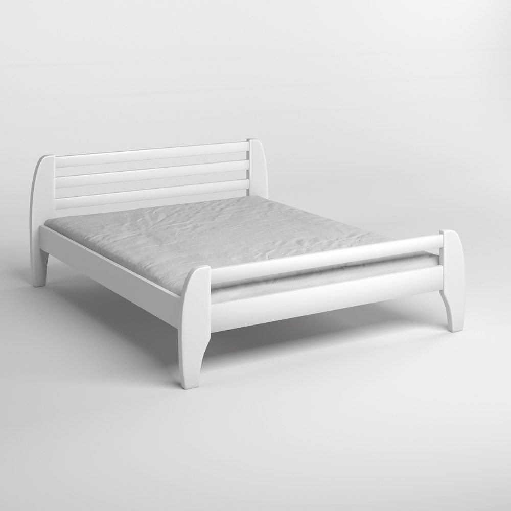 Односпальная деревянная кровать Mebigrand Милан Белый (RAL9003) 80х190 см (MBG-6408)