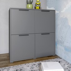 Тумба чотирьохдверна LION Краш 82x43x86 см 82x43x86 см Антрацит (LION-041753)