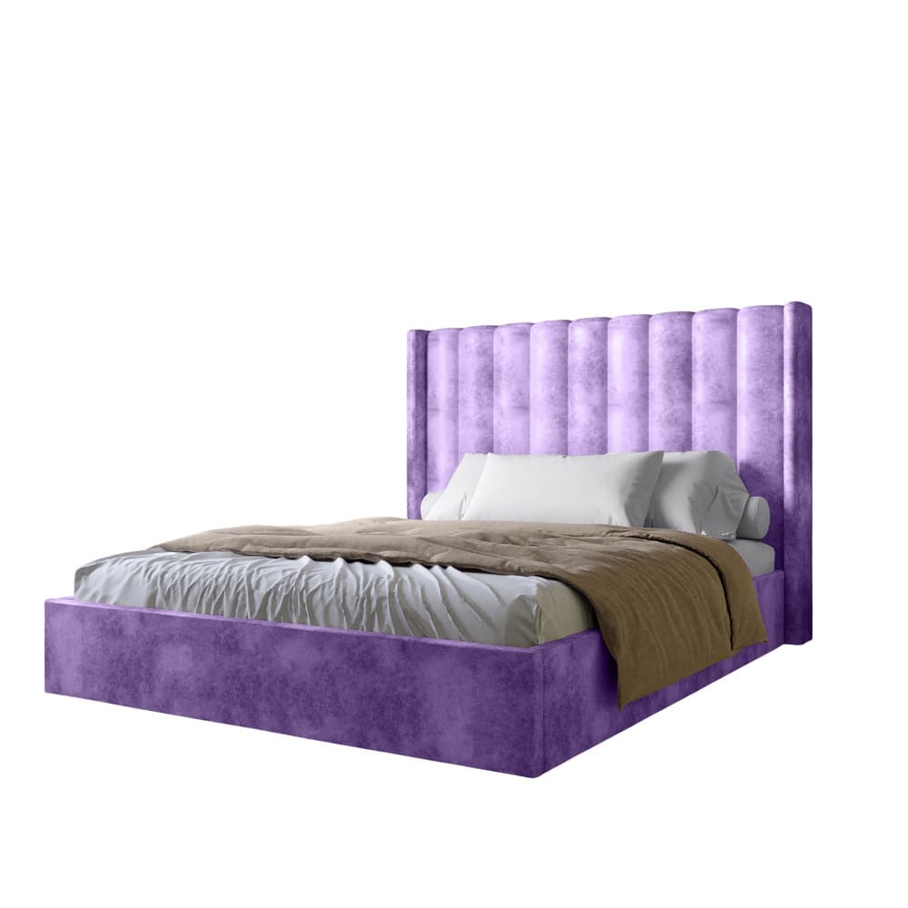 Двоспальне ліжко LION Ніно 160x200 см SILK 401 Лавандовий (LION-045046)