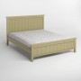 Двуспальная деревянная кровать Mebigrand Вирджиния Оливковый (RAL1020) 180х200 см (MBG-3209)