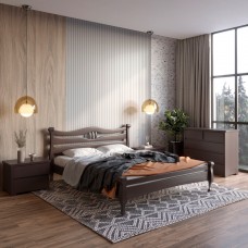 Односпальная деревянная кровать Mebigrand Даллас Венге 80х200 см (MBG-5985)