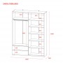 Шафа для одягу Doros Лукас Дуб Сонома 180х50х240 (DRS-011620)