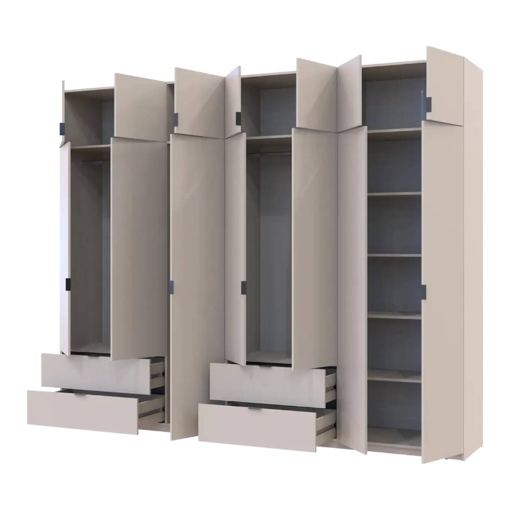 Шафа для одягу Doros Лукас Кашемір 3+4 ДСП 295х50х240 DRS-011717 (42005124)