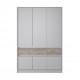 Шафа розпашна для одягу з висувними шухлядами (полиці - штанга) Эверест Стайл-1400 140х53х203 см Кашемір/Дуб крафт сірий (EVR-071162)