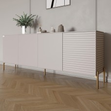Комод на золотых металлических ножках LION Грей 204x38x76,5 см Кашемир/Кашемир (LION-042647)