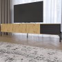 Комплект модульний для вітальні LION Грей 4 елементи з чорними металевими ніжками Кашемір/Кашемір (LION-042837)