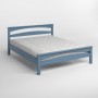 Полуторная деревянная кровать Mebigrand Чикаго Сити Серо-синий (S7010R90B) 120х200 см (MBG-9917)