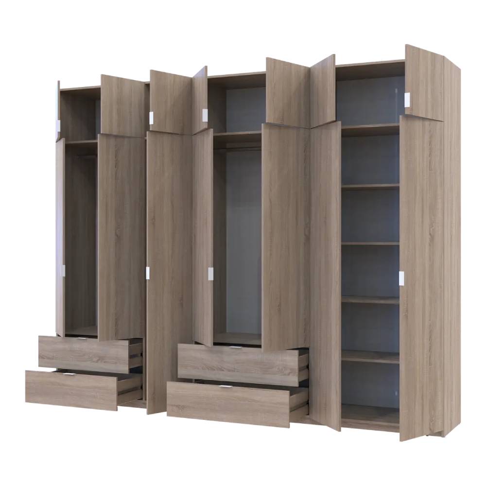Шафа для одягу Doros Лукас Дуб сонома 3+4 ДСП 300х50х240 DRS-011708 (42005131)