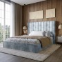 Двоспальне ліжко з підйомним механізмом LION Ніно 160x200 см SILK 301 Димчастий (LION-045058)