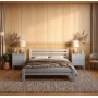 Полуторная деревянная кровать Mebigrand Премьера Светло-серый (RAL7040) 120х200 см (MBG-2812)