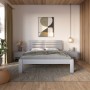 Полуторная деревянная кровать Mebigrand Техас Светло-серый (RAL7040) 120х190 см (MBG-9690)