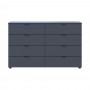 Комод Doros Рон 8 Графит 8 Ящиков 130х38х81 DRS-011775 (41516173)