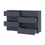Комод Doros Рон 8 Графит 8 Ящиков 130х38х81 DRS-011775 (41516173)