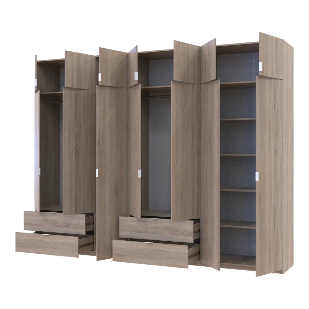 Шафа для одягу Doros Лукас Дуб сонома 3+4 ДСП 315х50х240 DRS-011709 (42005135)