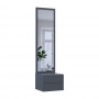 Подвесная тумба с зеркалом Doros Сола Графит / Серый 45х40х168,6 см DRS-011742 (44900342)
