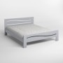 Полуторная деревянная кровать Mebigrand Неаполь Светло-серый (RAL7040) 120х190 см (MBG-3722)