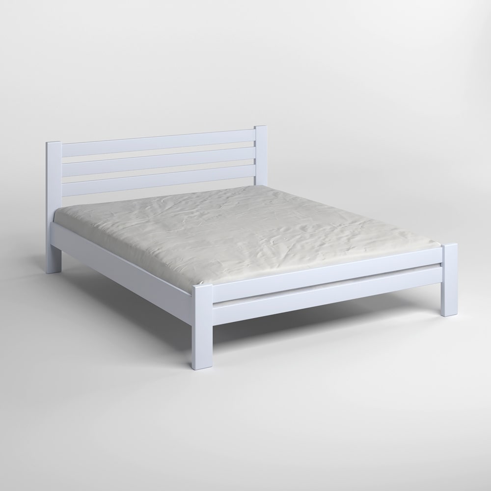Полуторная деревянная кровать Mebigrand Премьера Серо-голубой (S2010R80B) 120х190 см (MBG-2895)