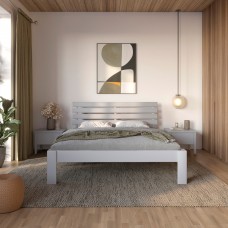 Полуторная деревянная кровать Mebigrand Техас Светло-серый (RAL7040) 120х200 см (MBG-9691)