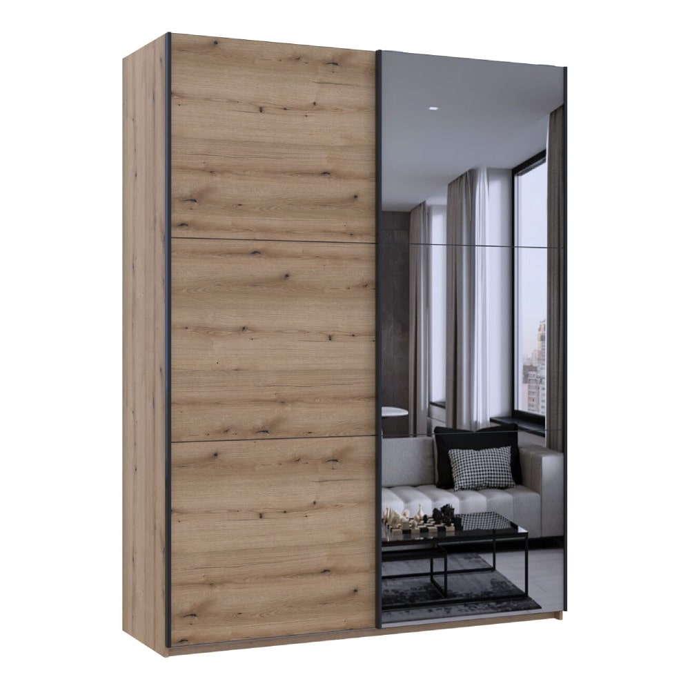 Шкаф купе Doros G-Caiser Дуб Эвок 1 ДСП/1 зеркало 180х60х240 (DRS-011578)