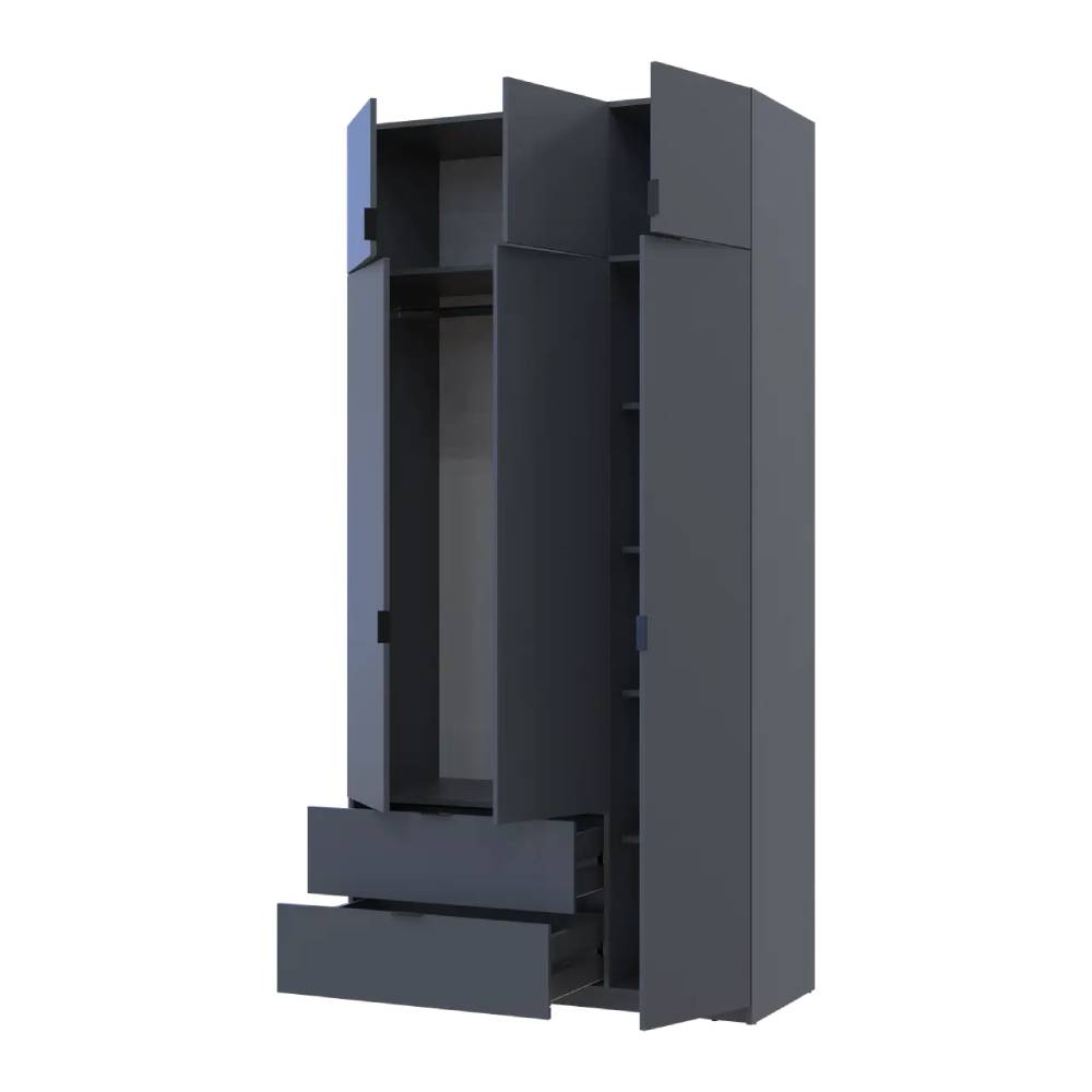 Шкаф для одежды Doros Лукас Графит 3ДСП 120х50х240 DRS-011650 (80737797)